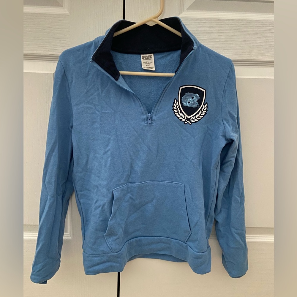 UNC quarter zip by PINK, only worn a few times